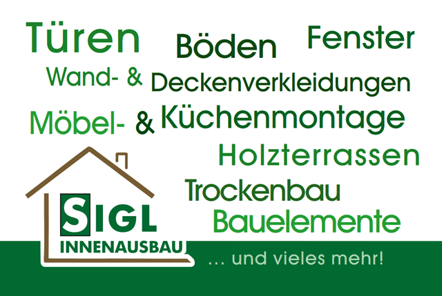 Böden Türen Fenster Wand- u. Deckenverkleidungen Möbel- u. Küchenmontage Trockenbau Holzterrassen Bauelemente und vieles mehr!